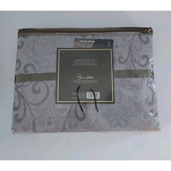 FIELDCREST LUXURY Purple Oversized Queen Duvet 100% Cotton NEW - Picture 2 of 2